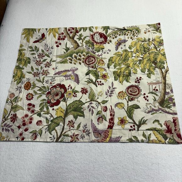 Pottery Barn Cream Spring Green Leaf Bird King Duvet - Picture 8 of 10